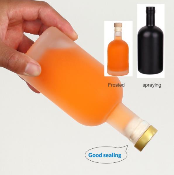 Prix bon marché750ml bouteilles de verre de flint liqueur sur mesure imprimé pour cocktail whisky rhum 3
