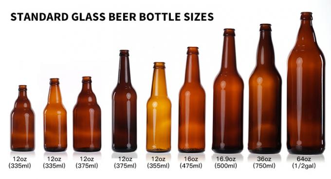 Bouteilles de bière en verre personnalisées 650ml 1000ml 12 oz Bouteilles de bière ambre 1