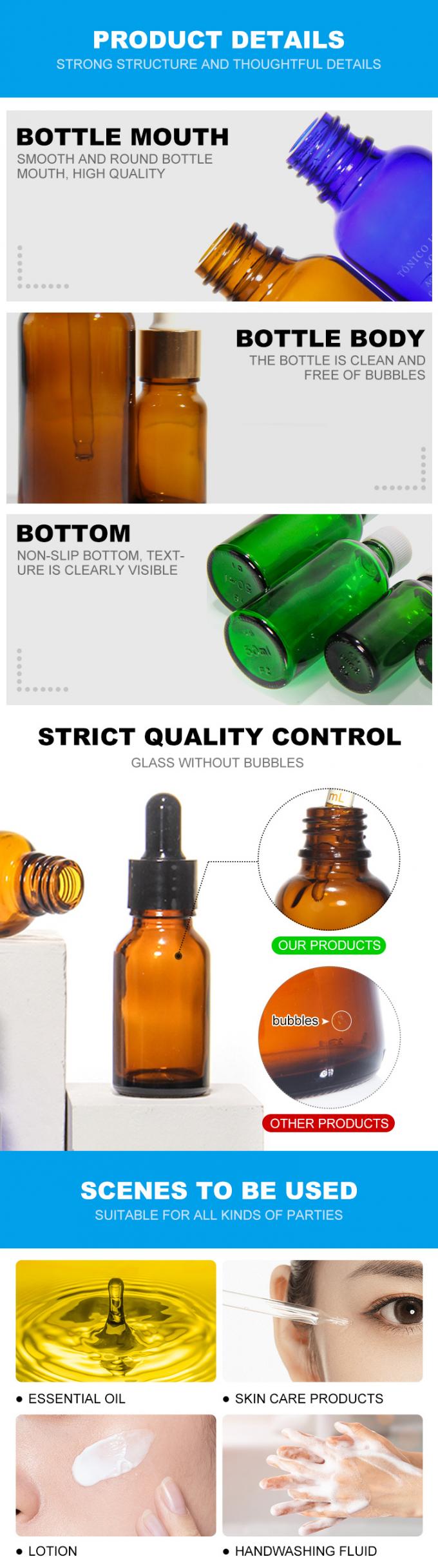 Teinture sur étiquette personnalisée Bouteilles de gouttelette en verre ambre 5 ml en vrac avec bouchon de gouttelette en plastique 1