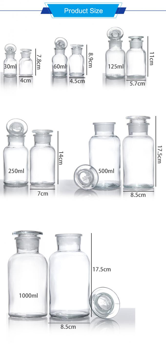 Bouteilles en verre de 30 ml à 2000 ml Bouteilles de médicaments claires 1