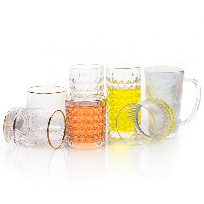 350 ml Hobnail en vrac verres à vin sans tiges tasses pour boire du jus de bière 2
