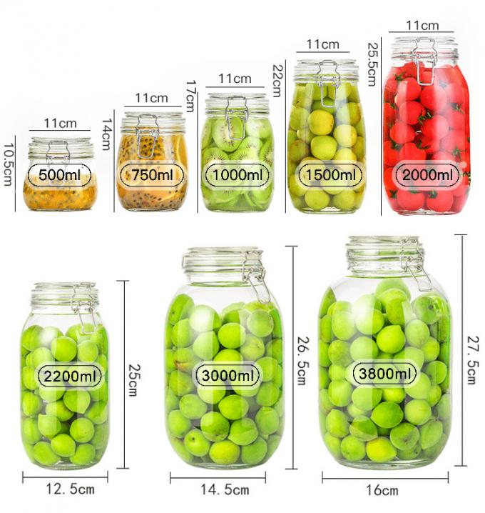 Bouteille scellée de grande capacité, propre, vide, bouteille en verre avec couvercle 100 ml 200 ml 6