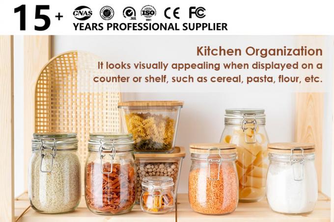 Bouteilles de verre de stockage pour le stockage des aliments 0