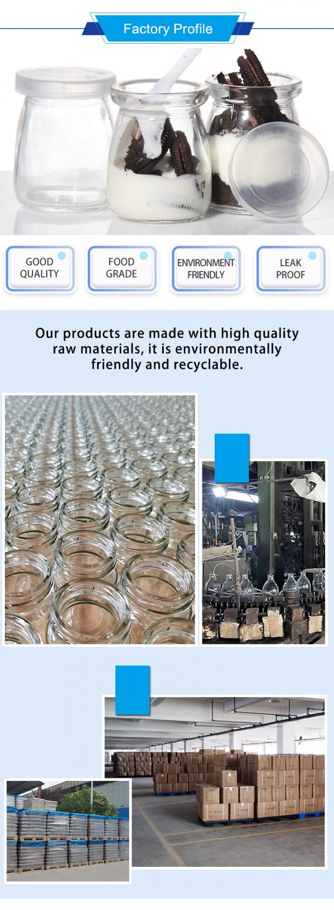 Mini-bouteilles de stockage étiquetées Pouding Récipient en verre transparent 2