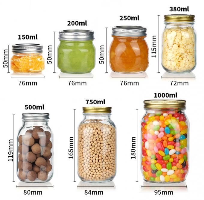 Bouteilles en verre 3 oz 6 oz 8 oz 240 ml pour les épices à la confiture 1
