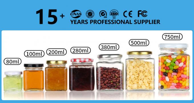 Contenant de cuisine en verre avec couvercle métallique 0