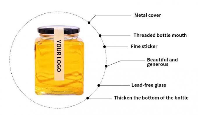 Contenant de cuisine en verre avec couvercle métallique 1