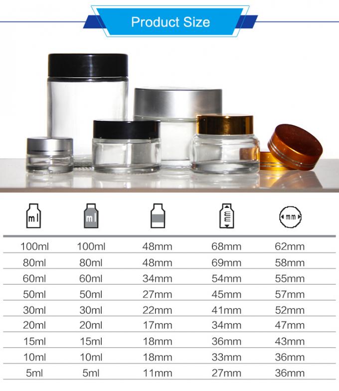 Des pots de crème glacée ambrée pour cosmétiques 30g 1oz 1