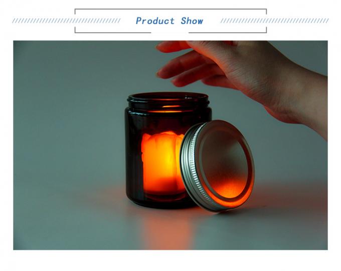 Des bougies en verre ambre de 100 ml à 250 ml sont acceptables 0