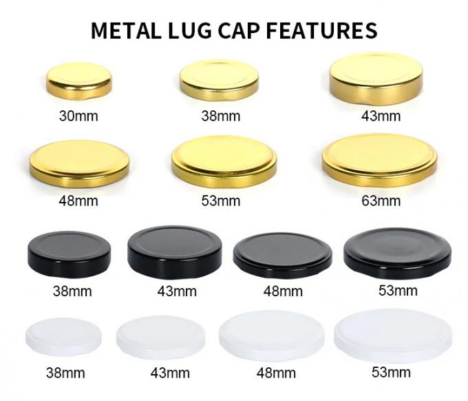 Couvercle de bocal en or et en argent, 38 mm, sur mesure 1