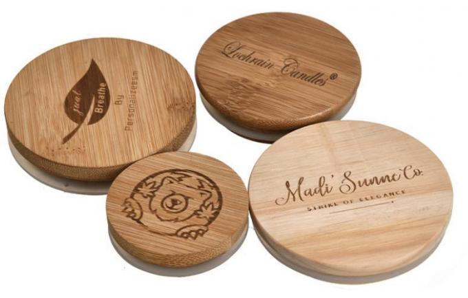 70mm/86mm Couvercles maçons conviviaux Caps en bambou réutilisables Têtes avec trou de paille 4