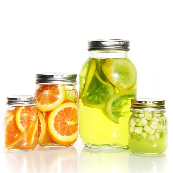 2oz 5oz 8oz 12oz Restaurant Bar Cuisine Gelée Large Bouche Verre Mason Canning Jar avec couvercle