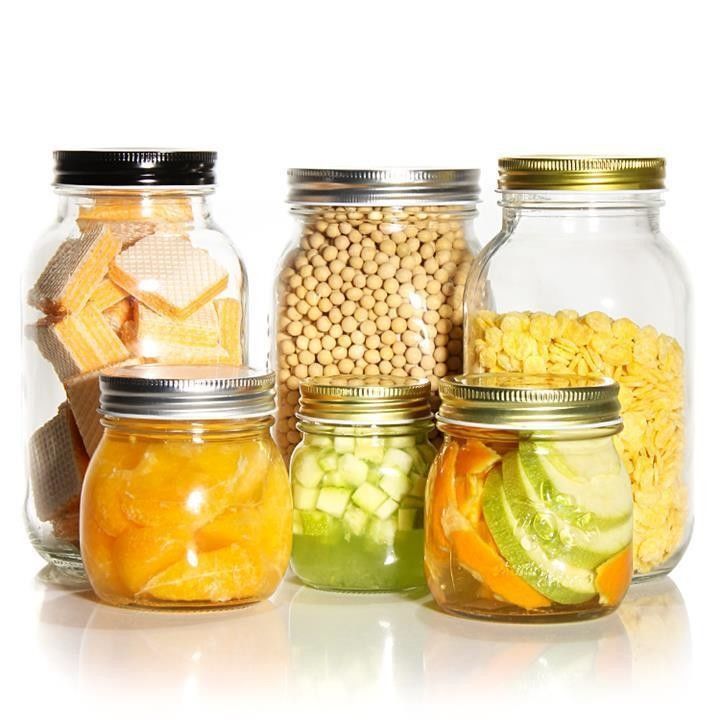2oz 5oz 8oz 12oz Restaurant Bar Cuisine Gelée Large Bouche Verre Mason Canning Jar avec couvercle