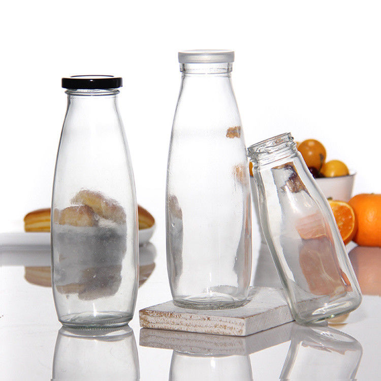 De haute qualité 250ml 300ml 500ml 750ml 1L pot de sauce en verre avec couvercle métallique avec couvercle en plastique
