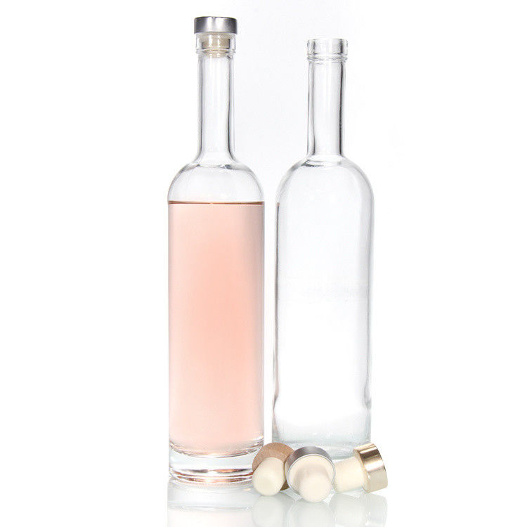 Prix bon marché750ml bouteilles de verre de flint liqueur sur mesure imprimé pour cocktail whisky rhum