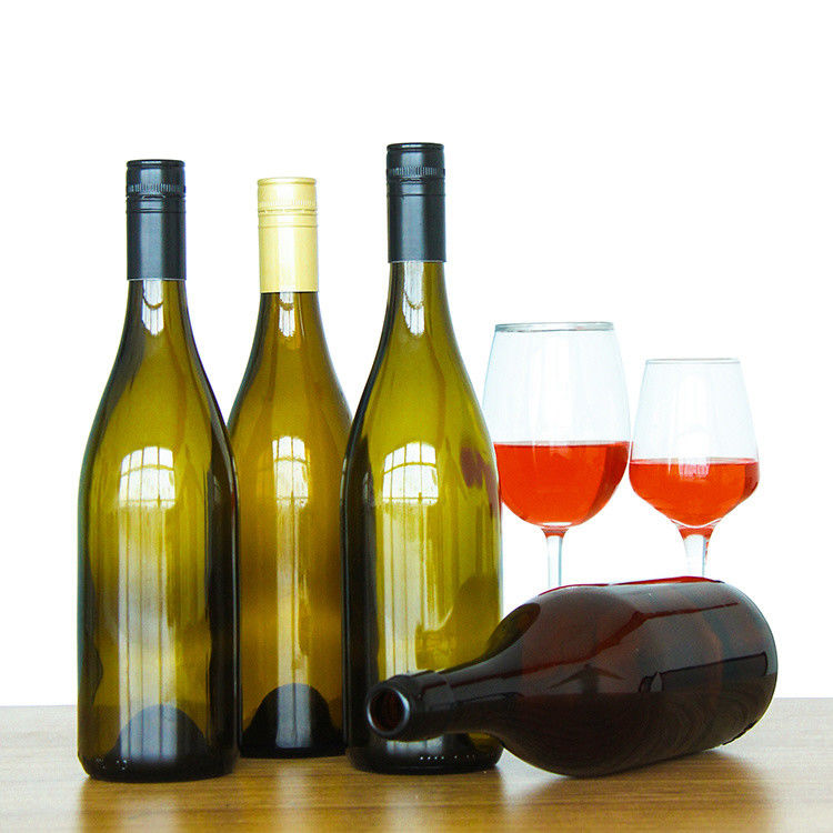 Bouteille de verre de vin de Bordeaux vide de 750 ml avec couvercle en liège