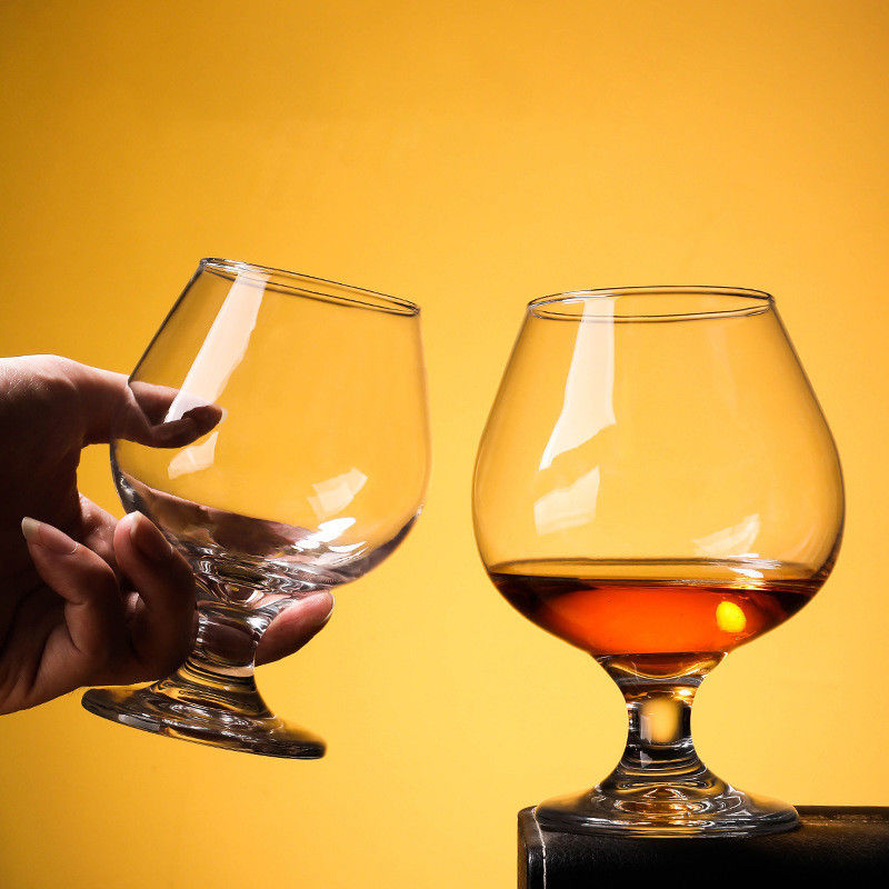 Cognac à tiges courtes Brandy Glass Crystal Cup Goûter sans plomb