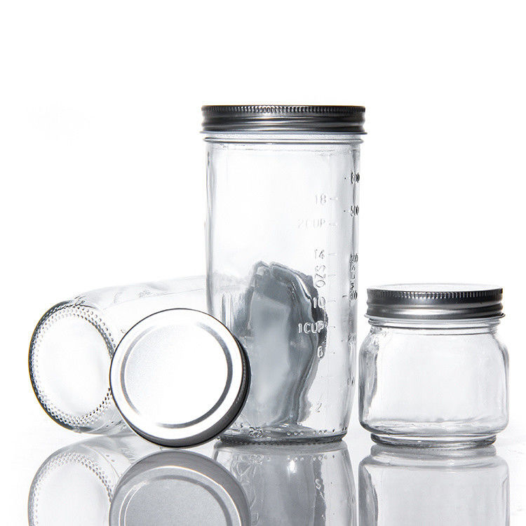 Container en verre de haute qualité 500 ml 750 ml Container de stockage en verre avec couvercle à vis