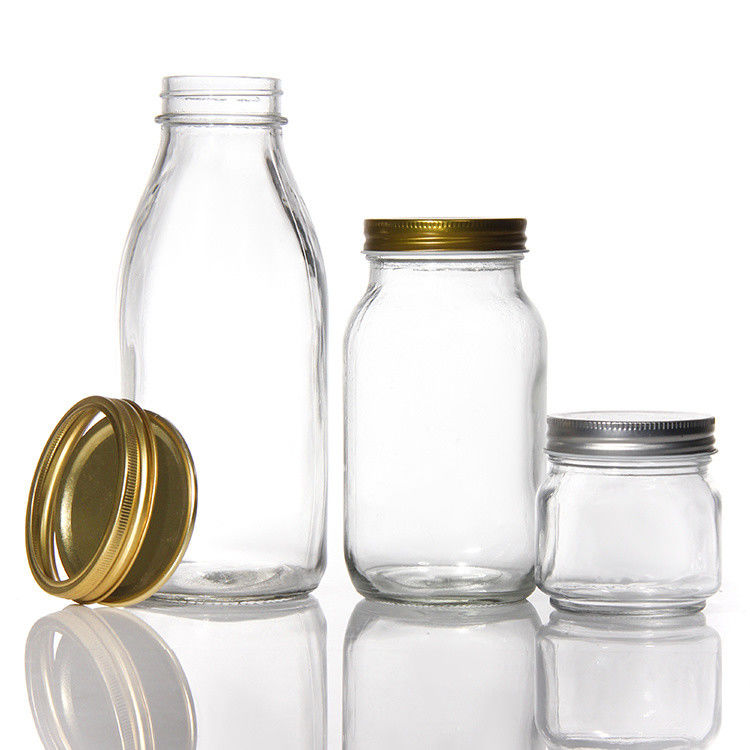Container en verre de haute qualité 500 ml 750 ml Container de stockage en verre avec couvercle à vis