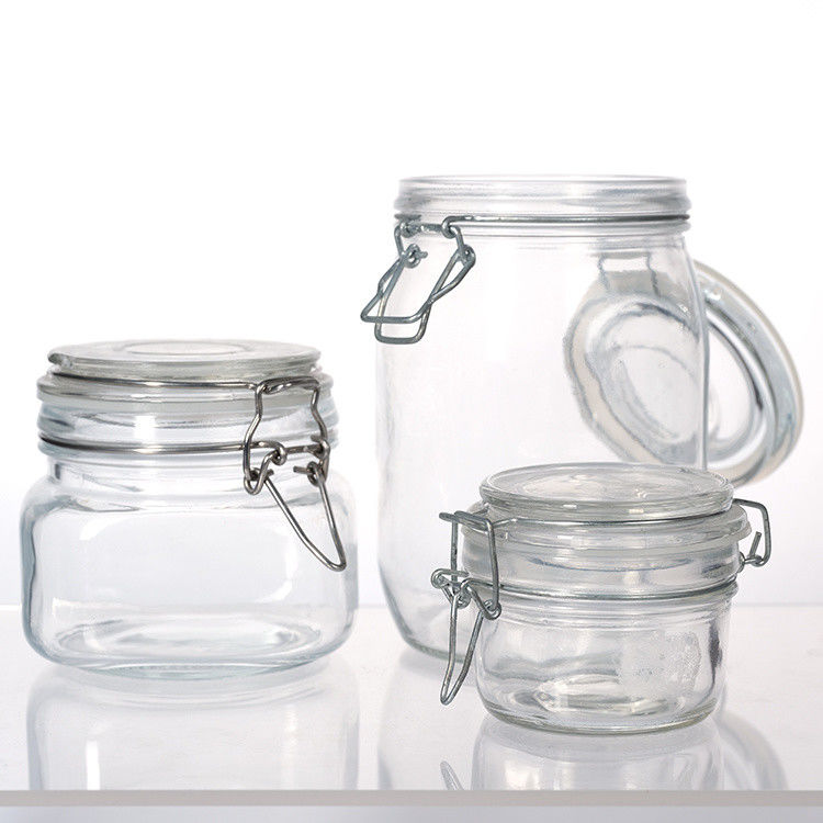 Bouteille scellée de grande capacité, propre, vide, bouteille en verre avec couvercle 100 ml 200 ml