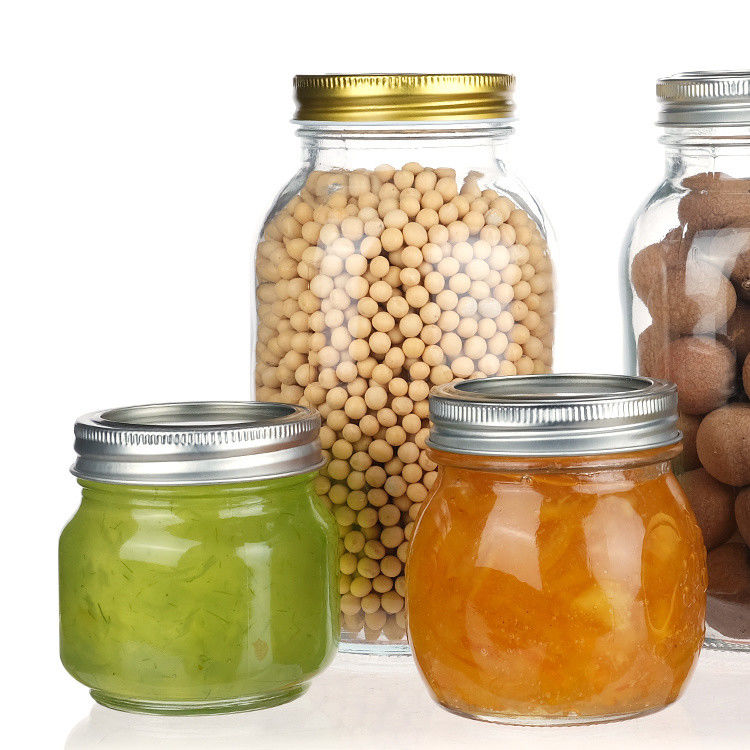 Nouveau design rond 45 ml 12 oz 14 oz de différentes tailles Bouteille en verre pour le stockage des aliments