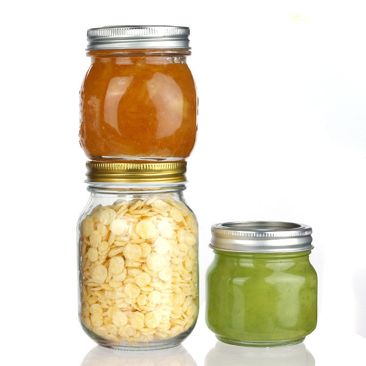 Nouveau design rond 45 ml 12 oz 14 oz de différentes tailles Bouteille en verre pour le stockage des aliments