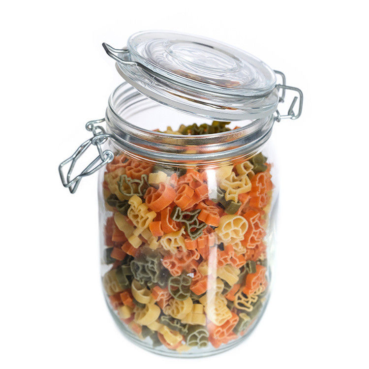 Bouteilles de verre de congélation personnalisées Bouteilles étanches à l'air pour le stockage des aliments avec couvercle pliable