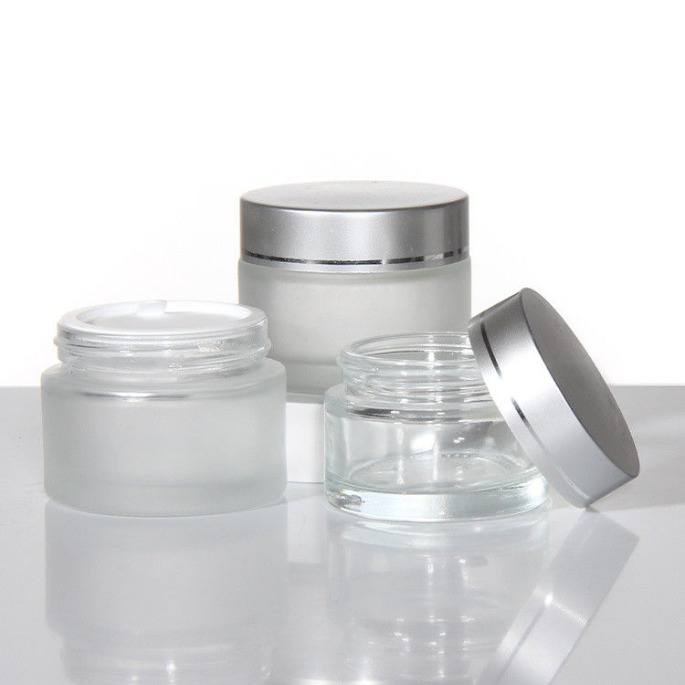 Cosmétiques de luxe maquillage en verre bouteille emballage conteneurs ensemble de crème pour le visage vide pot de soins de la peau ensemble et packetic