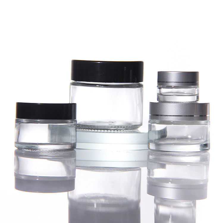 Cosmétiques de luxe maquillage en verre bouteille emballage conteneurs ensemble de crème pour le visage vide pot de soins de la peau ensemble et packetic