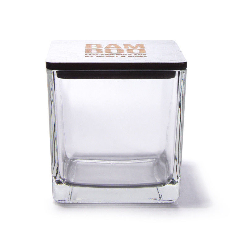 Bouteilles de bougies en verre glacé de couleur personnalisée