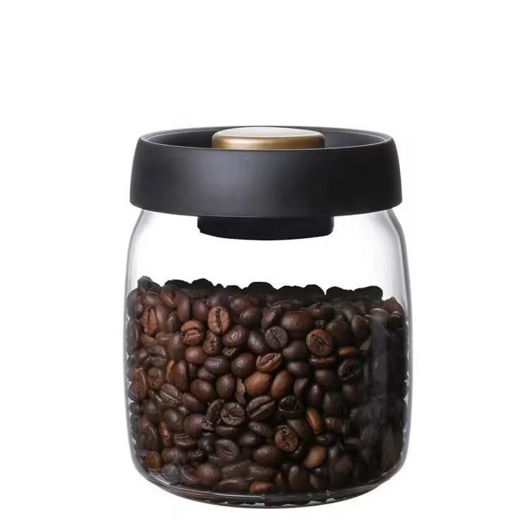 500 ml de pot de café en verre borosilicate pour les grains de café et le stockage en cuisine