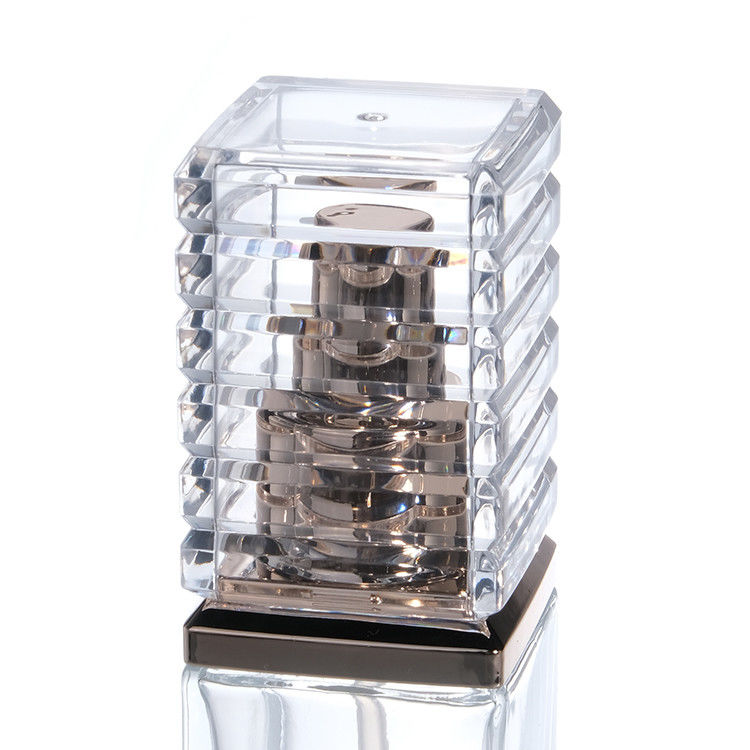 Bouteille de pompe en verre transparent de 30 ml, 50 ml, 80 ml et 100 ml pour le sérum, l' huile essentielle et la lotion parfumée.