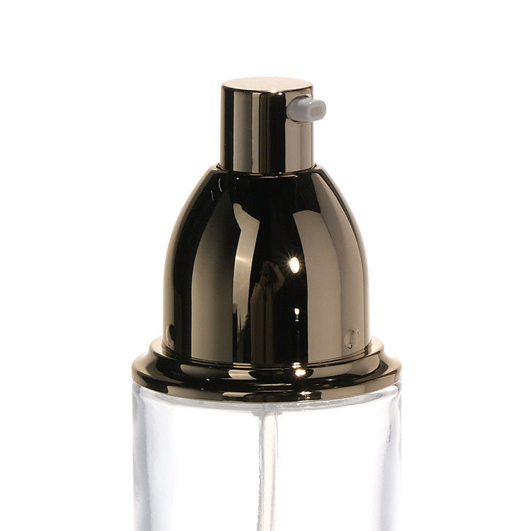 Bouteilles de lotion de verre de luxe de 100 ml de 120 ml de 200 ml de lotion de parfum cosmétique d' huile de crème de paroi épaisse transparente
