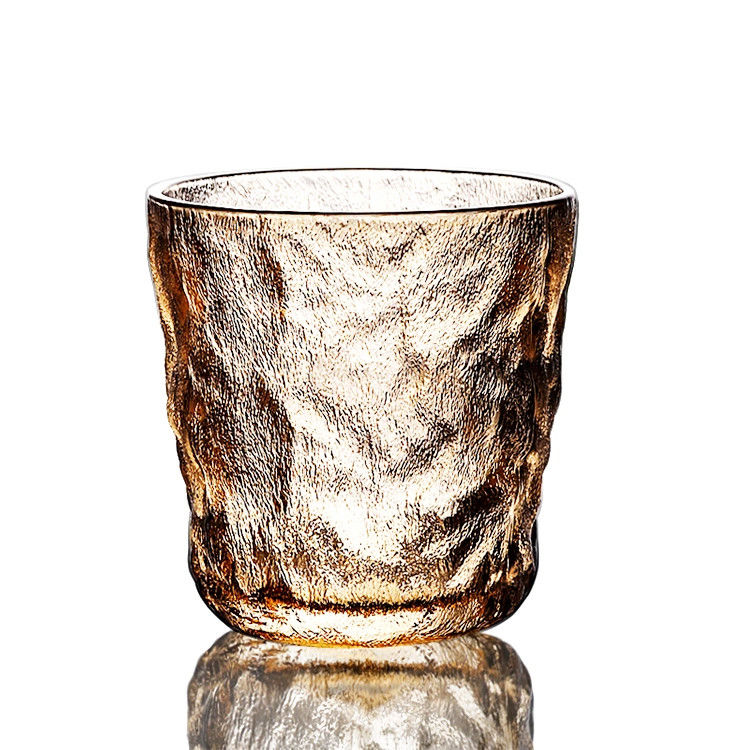 échantillon gratuit glacier modèle verre de vin tumbler glacé couleur rose whisky verre tasse