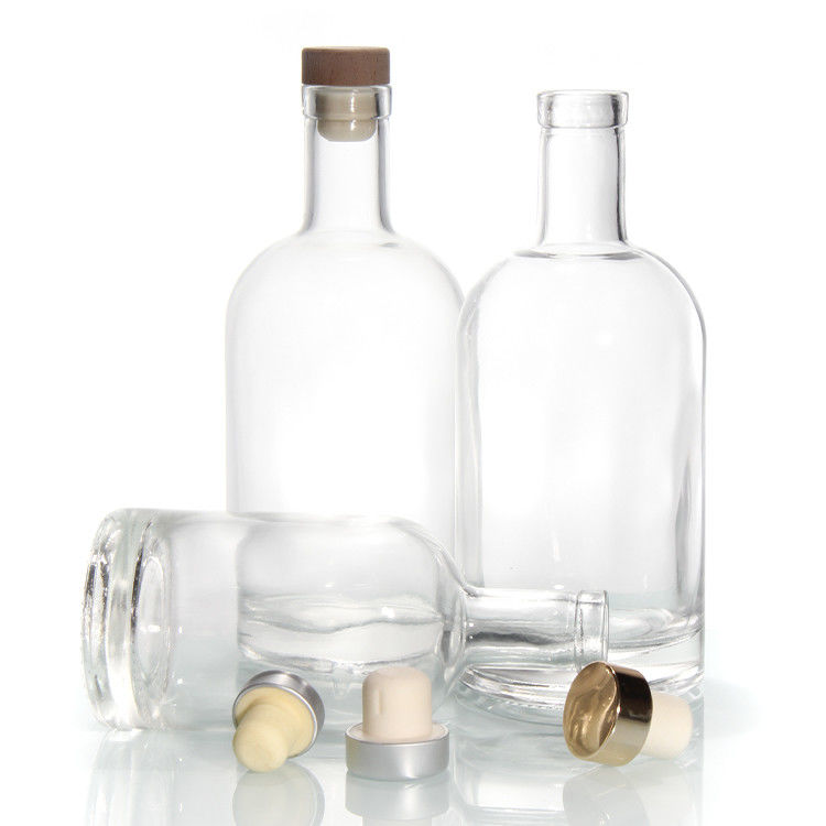 Bouteilles de base lourdes de 12 oz pour des bouteilles de verre Bordeaux claires de 750 ml