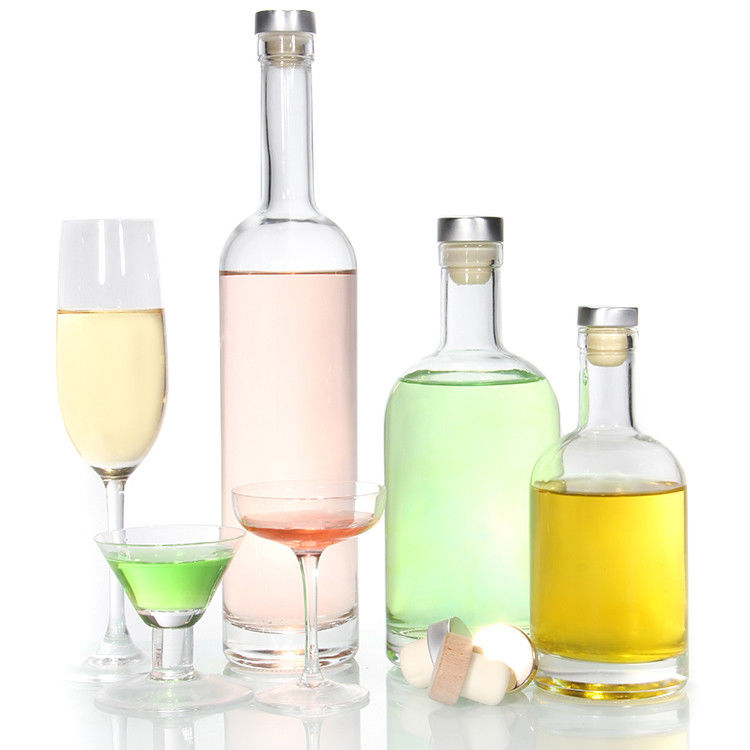 Bouteilles de base lourdes de 12 oz pour des bouteilles de verre Bordeaux claires de 750 ml