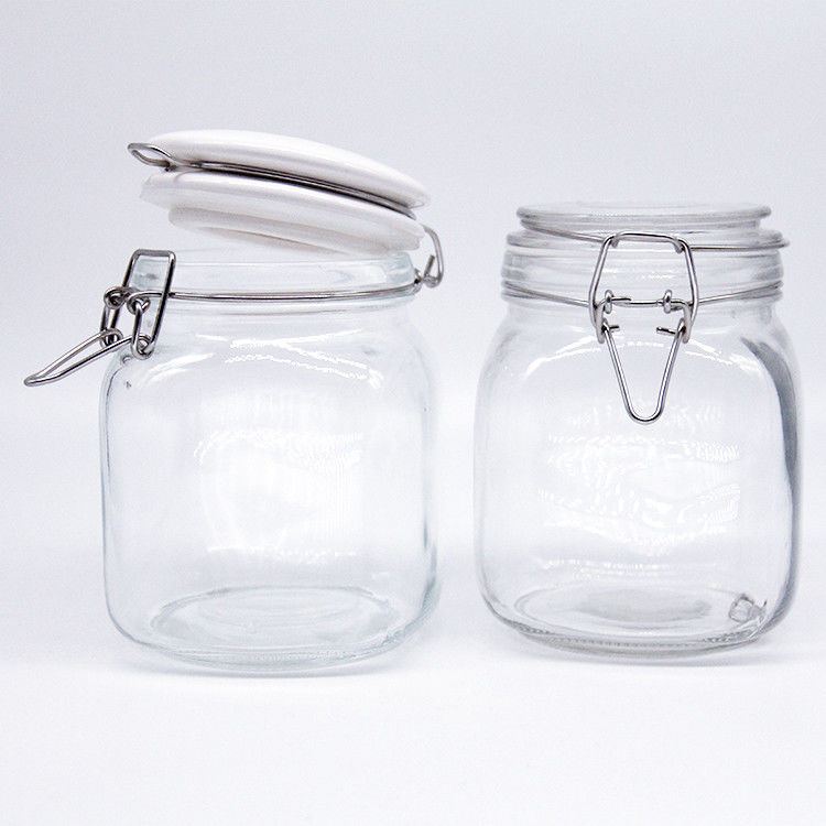 Bouteille de beurre de cornichons en verre de 100 ml, 150 ml et 200 ml, transparente, avec bouchon métallique