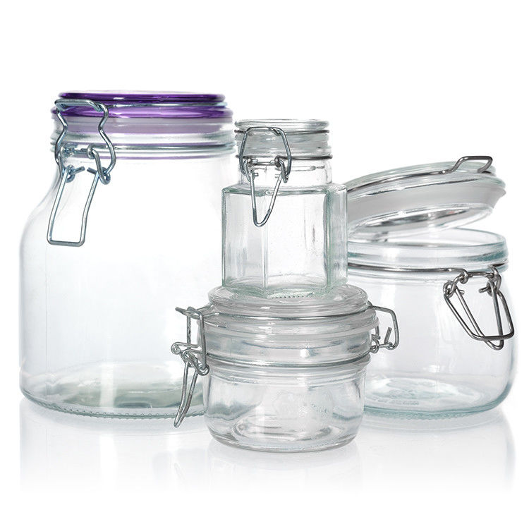 Bouteille de beurre de cornichons en verre de 100 ml, 150 ml et 200 ml, transparente, avec bouchon métallique