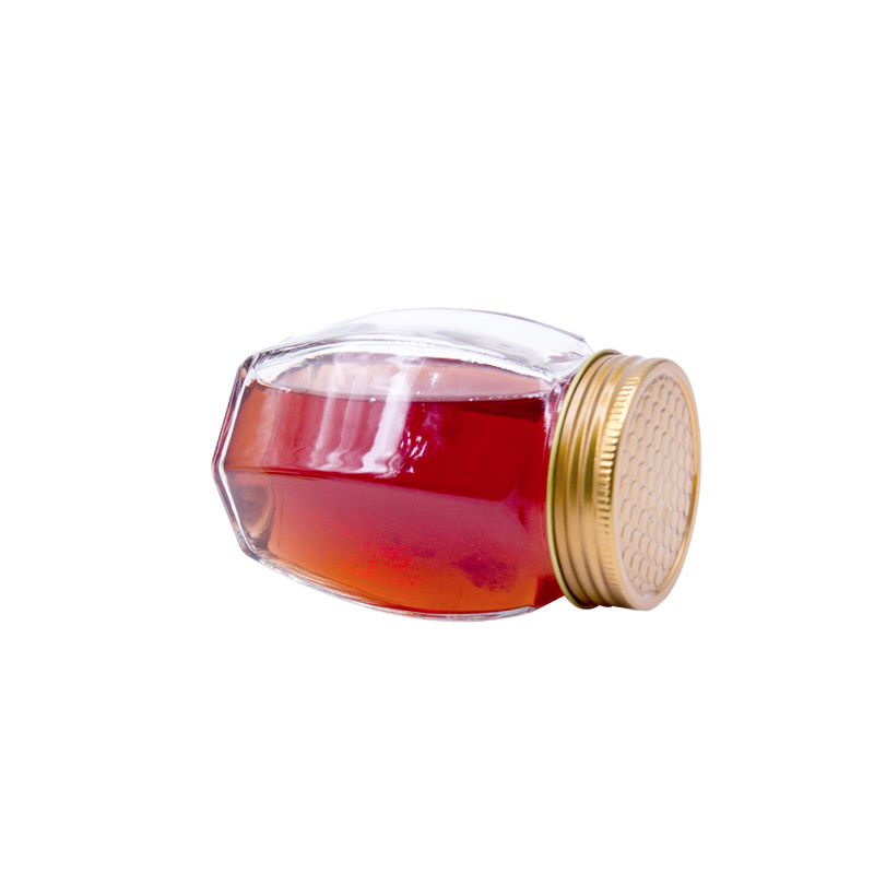 Bouteille ronde de haute qualité Bouteille de verre scellée Bouteille de stockage de miel Bouteille de qualité alimentaire