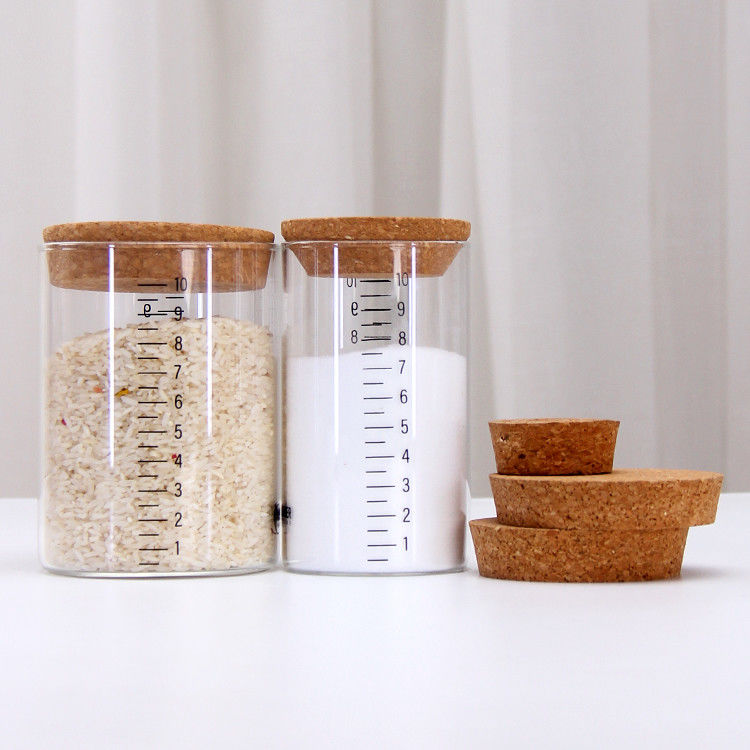 Beaucoup de tailles différentes Borosilicate de verre Bocal de stockage vide Boîtes de verre à vis à fil avec couvercle à vis