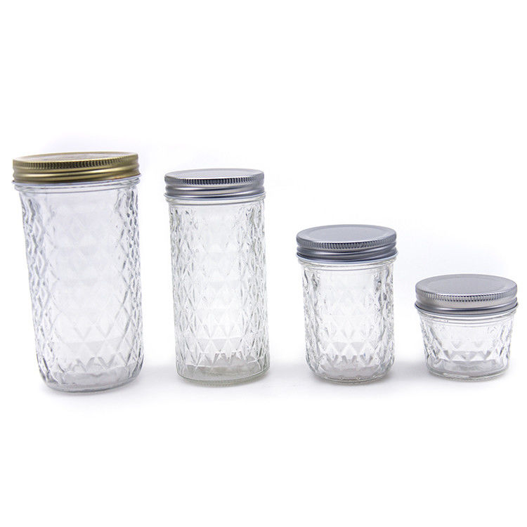 Nouveau design transparente en forme ronde de verre confiture de jus de citrouille bocal de verre pour le stockage