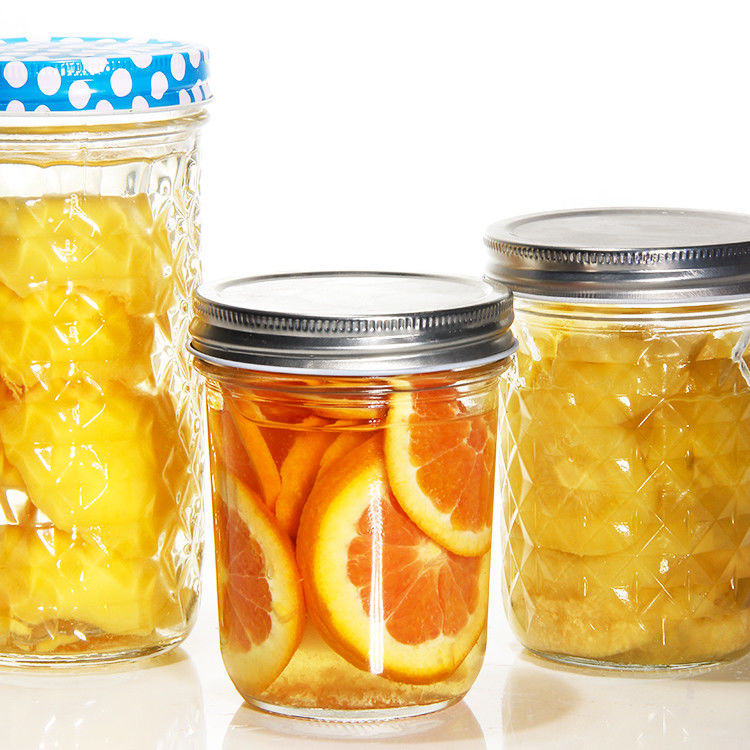 Nouveau design transparente en forme ronde de verre confiture de jus de citrouille bocal de verre pour le stockage