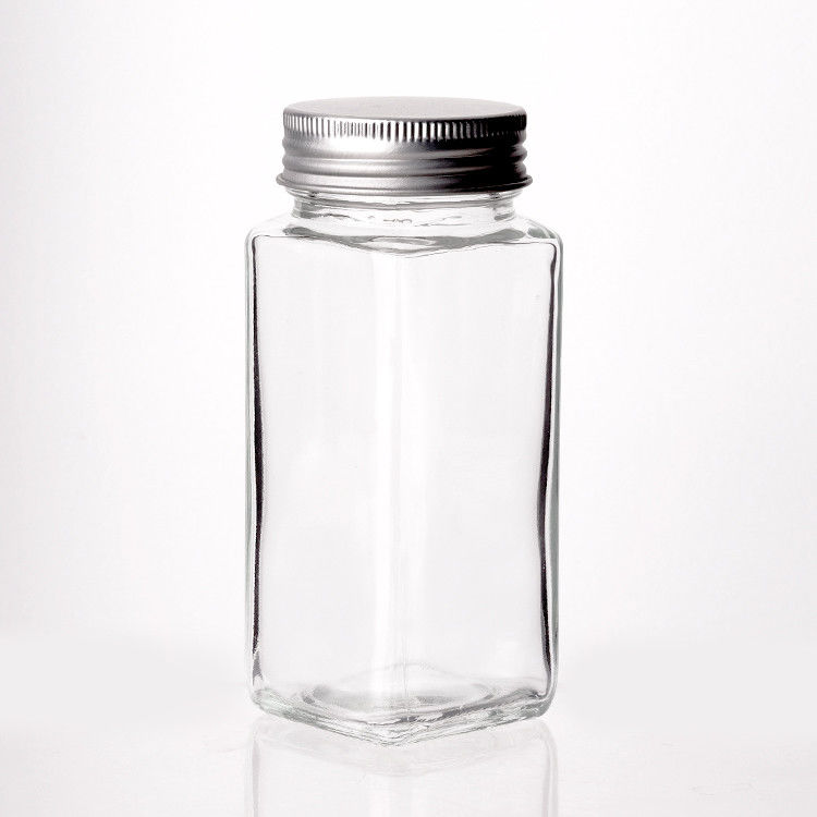 Logo personnalisable Différents styles 40Z 8OZ Bouteilles en verre d'épices avec plafond de shaker Couvercles pour épices