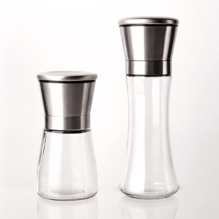 Logo personnalisable Différents styles 40Z 8OZ Bouteilles en verre d'épices avec plafond de shaker Couvercles pour épices
