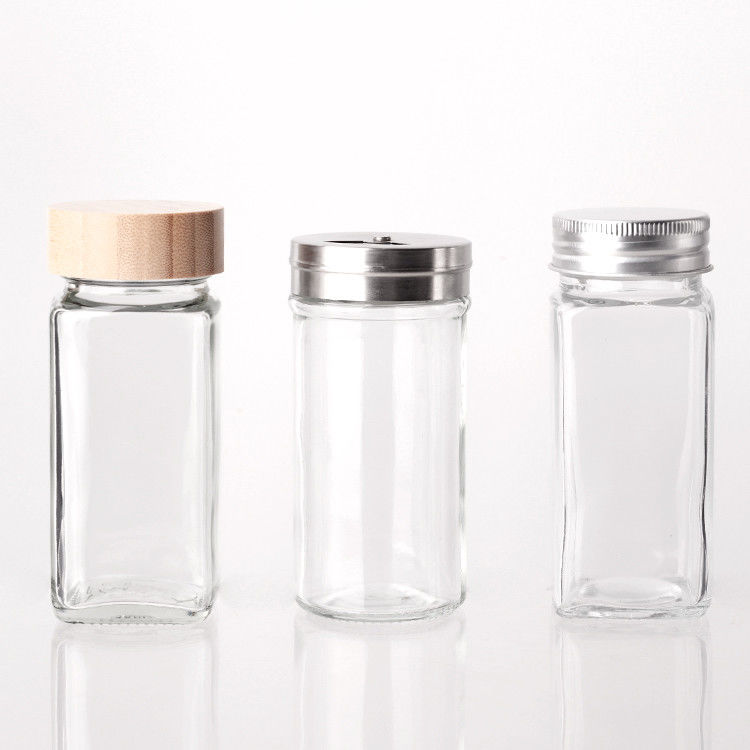 3.5oz 100ml accessoires de cuisine assaisonnement verre épice bocal mis pour le sucre sel poivre