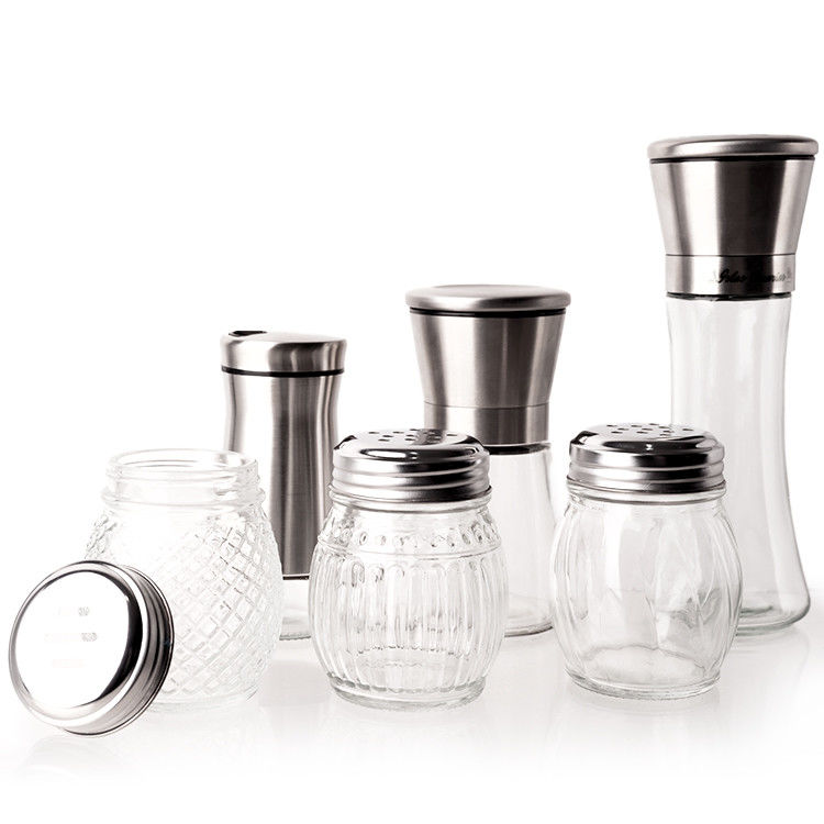 3.5oz 100ml accessoires de cuisine assaisonnement verre épice bocal mis pour le sucre sel poivre