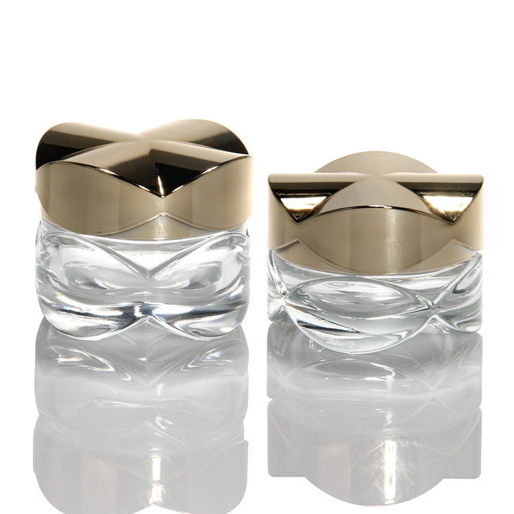 Bouteilles de crème de verre emballage cosmétique vide 15 ml 20 ml 30 ml 50 ml Amber Clear Glass Crème pour le corps et la peau Bouteille de crème