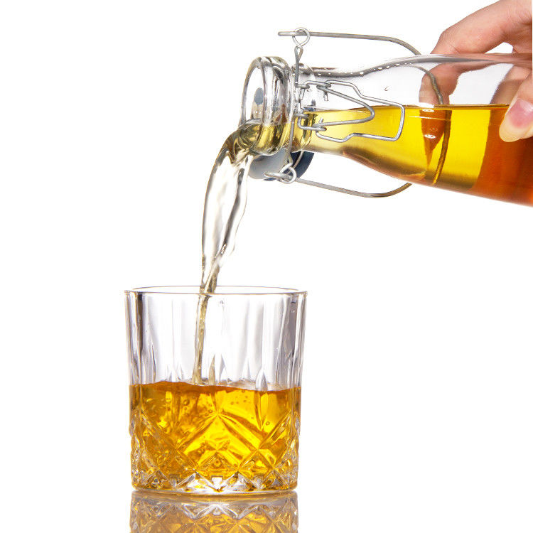 Bouteille de verre vide de 250 ml 500 ml 750 ml avec capuchon à swing facile Pour les boissons jus de bière vodka whisky