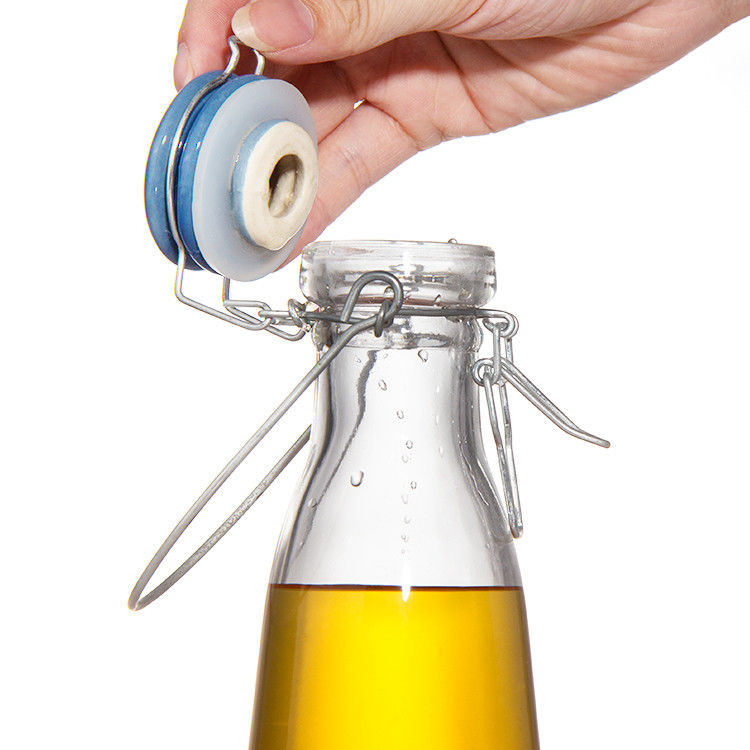 Bouteille de verre vide de 250 ml 500 ml 750 ml avec capuchon à swing facile Pour les boissons jus de bière vodka whisky