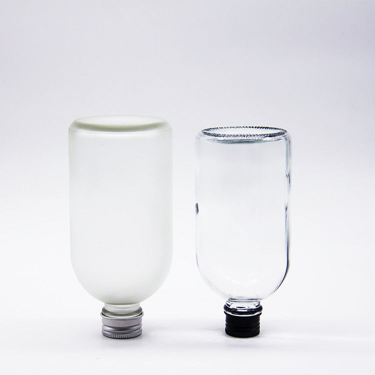 Bouteille en verre en flacon 200 ml Bouteilles de jus de café à brasser à froid en verre plat avec bouchon en aluminium